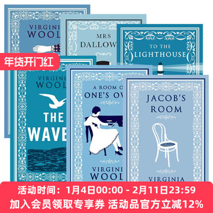 英文原版 Alma Classics 伍尔夫系列6册 一间自己的房间/海浪/达洛维夫人/到灯塔去 英文版 进口英语原版书籍