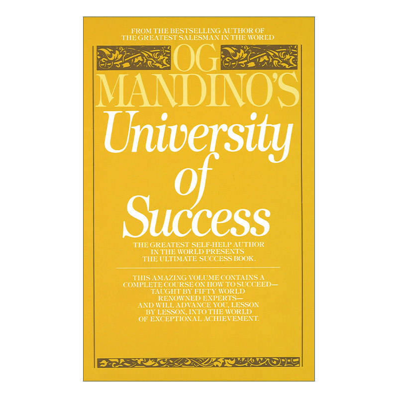 成功大学 英文原版 Og Mandino's University of Success 自我实现指南 世界上伟大的推销员作者奥格·曼狄诺Mandino 进口英语书籍