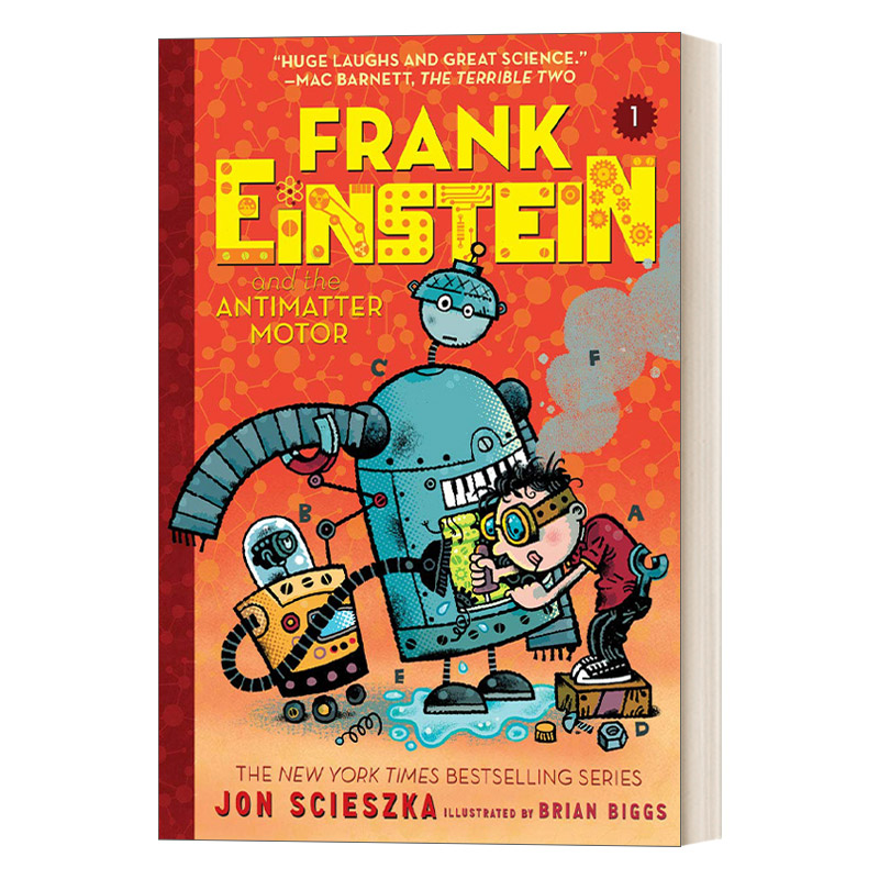 英文原版 Frank Einstein and the Antimatter Motor Frank Einstein series #1弗兰克 爱因斯坦系列1 儿童中级章节书 英文版