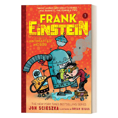 英文原版 Frank Einstein and the Antimatter Motor Frank Einstein series #1弗兰克 爱因斯坦系列1 儿童中级章节书 英文版