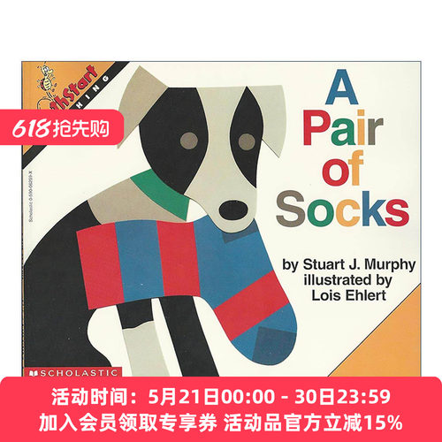 英文原版 Mathstart Level 1 A Pair of Socks 数学启蒙绘本1级 英文版 进口英语原版书籍