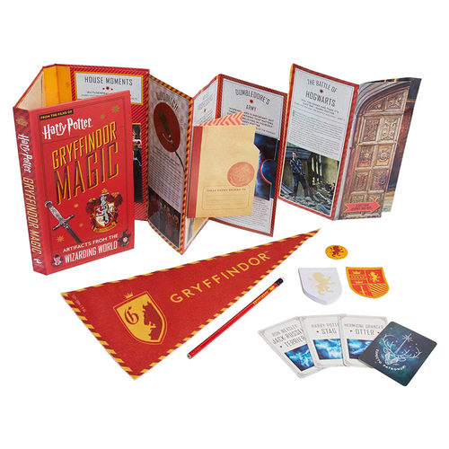 格兰芬多学院 英文原版 Harry Potter Gryffindor Magic Artifacts from the Wizarding World 魔法道具折叠书 英文版 进口英语书