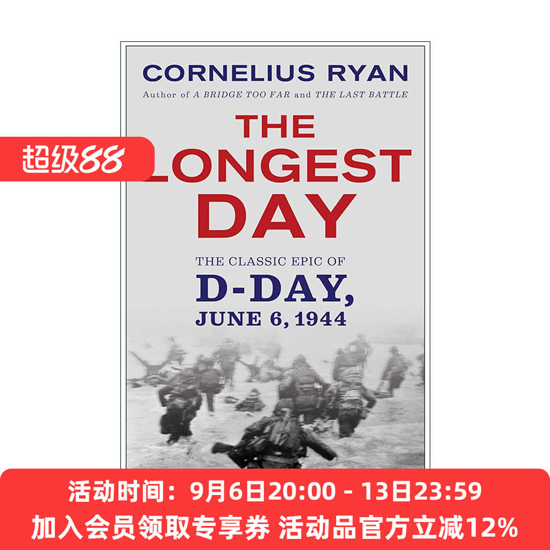 英文原版 Longest Day 二战史诗三部曲 最长的一天 1944诺曼底登陆 科尼利厄斯·瑞恩 英文版 进口英语原版书籍