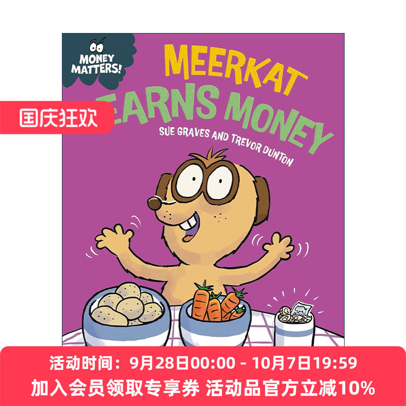 英文原版 Money Matters Meerkat Earns Money 钱的问题 猫鼬会赚钱 儿童财商教育科普精装绘本 英文版 进口英语原版书籍