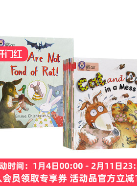 华研原版 英文原版 BigCat Phonics Red Band 2 柯林斯大猫自然拼读系列级别2 红色套装AB 28册 附赠2CD 英文版 进口英语原版书籍