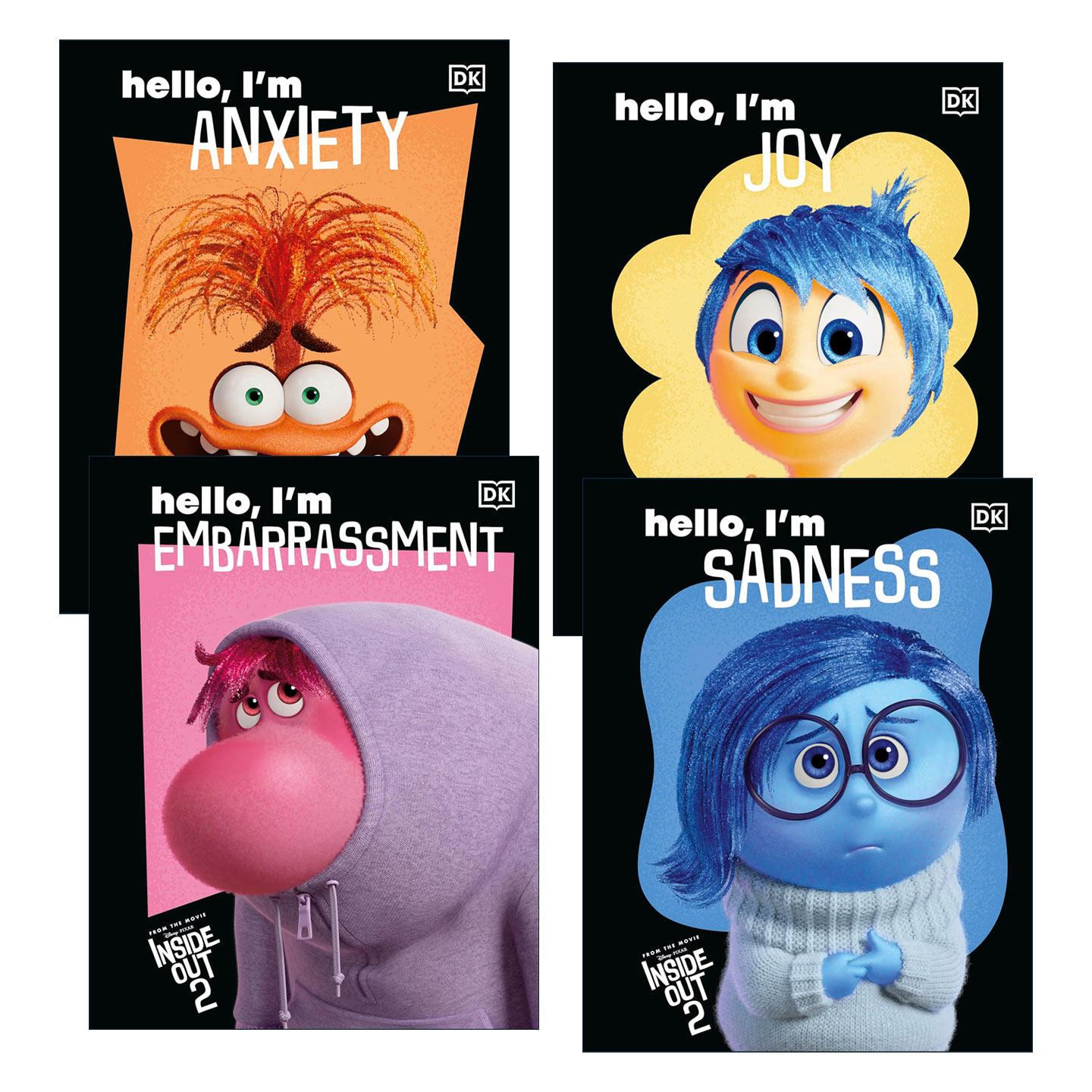 英文原版 Disney Inside Out 2 Hello 头脑特攻队2系列4册 DK儿童情绪管理绘本精装 英文版 进口英语原版书籍