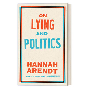 谎言与政治 英文原版 On Lying and Politics 美国文库特别版 Hannah Arendt 英文版 进口英语原版书籍