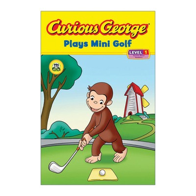 英文原版 Curious George Plays Mini Golf 玩迷你高尔夫 好奇猴乔治分级读物Level 1 英文版 进口英语原版书籍