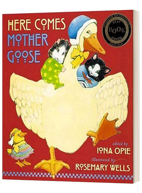 这是我的鹅妈妈 英文原版 Here Comes Mother Goose 2-5岁儿童经典童谣绘本 鹅妈妈童谣插画师Rosemary Wells 英文版 进口英语书籍