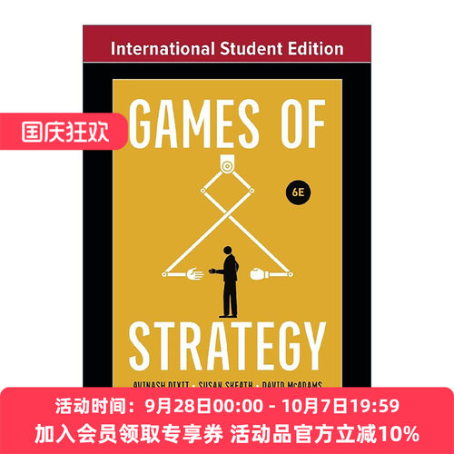 英文原版 Games of Strategy 策略博弈 第六版新版 普林斯顿大学经济学教授阿维纳什·迪克西特 英文版 进口英语原版书籍