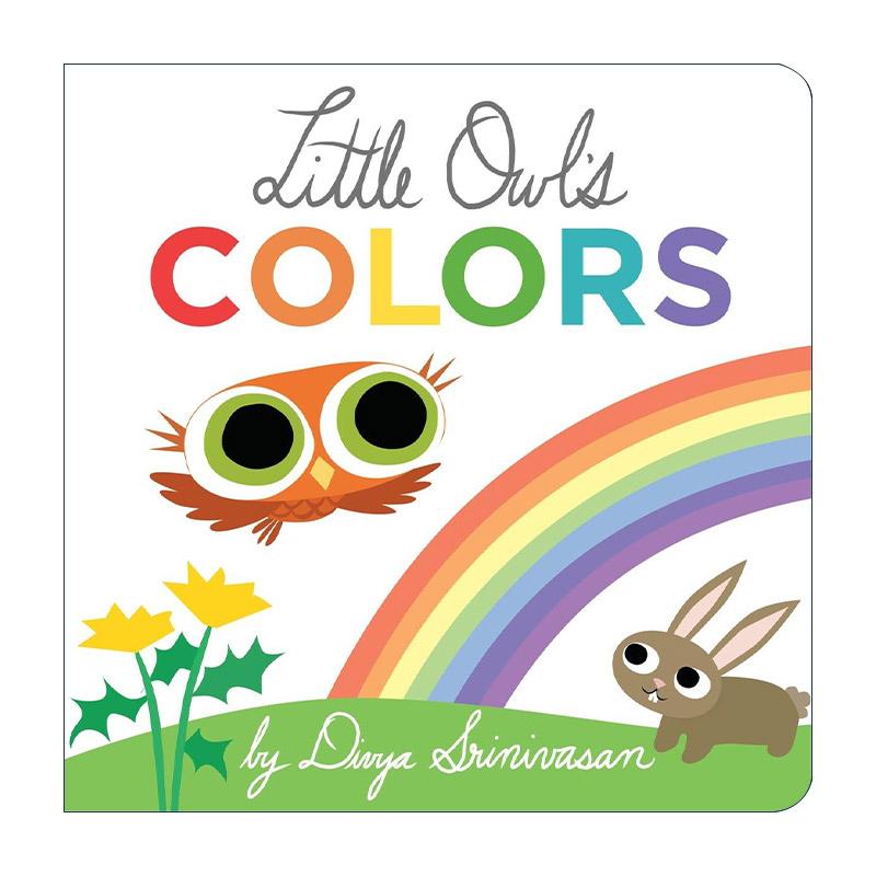 英文原版 Little Owl's Colors 小猫头鹰的颜色 儿童色彩启蒙认知绘本 纸板书 小猫头鹰的夜游作者迪芙雅·崔尼法森 英文版