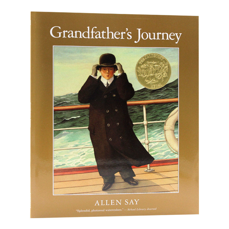 华研原版 外公的旅程 英文原版绘本 Grandfather's Journey 凯迪克金奖 Allen Say 儿童英语启蒙认知图画书 英文版进口原版书籍 - 实物图