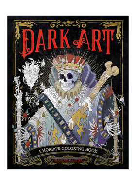 英文原版 Dark Art 暗黑艺术 恐怖主题涂色书 Francois Gautier 英文版 进口英语原版书籍