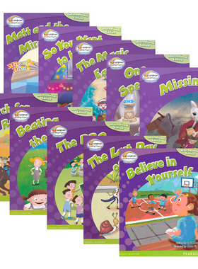 朗文小学英语分级阅读绘本6级10册 主题式经典故事 英文原版 Bright Readers 6 情景学科课外阅读读物 英文版英语词汇学习书籍