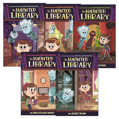英文原版 The Haunted Library 闹鬼的图书馆系列1-5册 儿童章节桥梁故事书 苏斯博士奖得主Dori Butler 英文版 进口英语原版书籍
