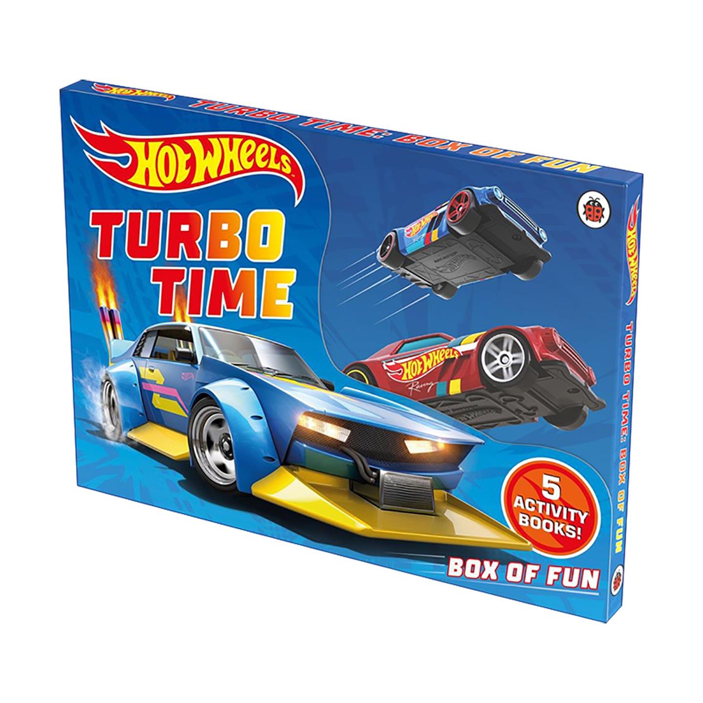 英文原版 Hot Wheels Turbo Time Box of Fun 风火轮赛车 极速时光趣味礼盒 五册贴纸书涂色书礼盒 英文版 进口英语原版书籍