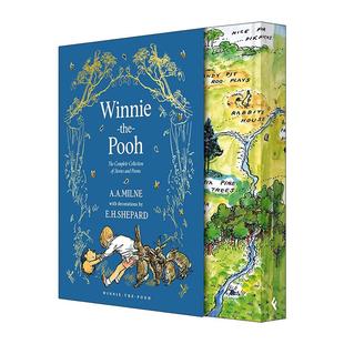 The 小熊维尼故事诗歌大合集 彩色插图豪华礼盒版 Pooh the and Collection Winnie 精装 Poems Complete 英文原版 Stories