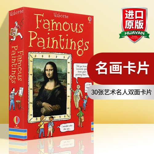英文原版名画卡片30张双面卡片