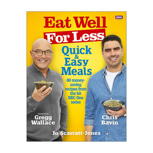 Less Easy Eat for 英文版 书籍 英文原版 BBC同名美食节目 Quick Well 省钱健康吃 Meals and 进口英语原版 80道简易菜谱