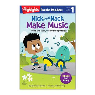 Make Puzzle Nick Nack 制作音乐 儿童分级读物 英文原版 尼克与纳克系列 Music and Level Readers Highlights 故事与益智谜题