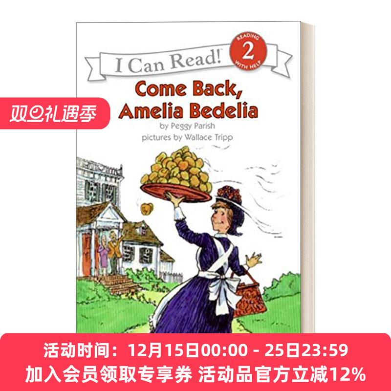 英文原版 Come Back  Amelia Bedelia 回来，阿米莉亚 糊涂女佣分级阅读 I Can Read Level 2 英文版 进口英语原版书籍
