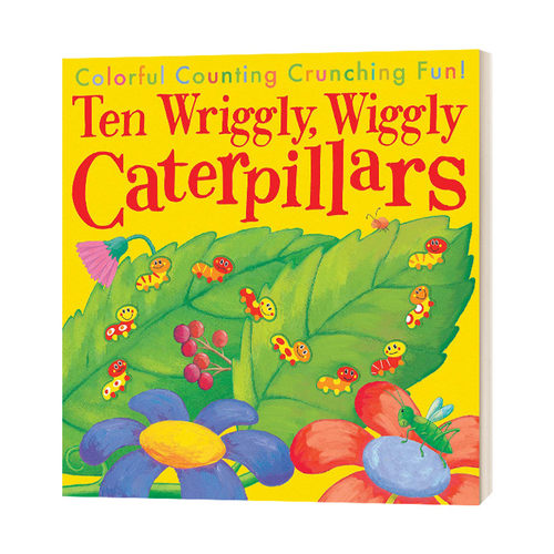 英文原版 Ten Wriggly  Wiggly Caterpillars 十个蠕动的，蠕动的毛毛虫 英文版 进口英语原版书籍
