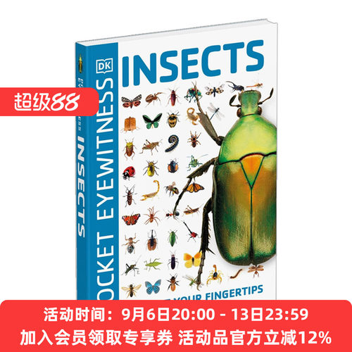 目击者系列 昆虫 英文原版 Pocket Eyewitness Insects 口袋DK口袋书 青少年课外科普读物  英文版 进口英语原版书籍