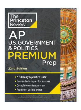 英文原版 Princeton Review AP U.S. Government & Politics Premium Prep 22nd Edition 普林斯顿评论AP美国政府和政治 增值版