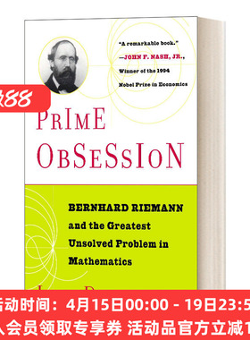 英文原版 Prime Obsession 素数之恋 伯恩哈德·黎曼和数学中 大的未解之谜 英文版 进口英语原版书籍