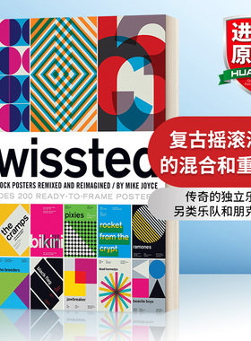 英文原版 Swissted Vintage Rock Posters Remixed and Reimagined Swissted 复古摇滚海报的混合和重新想象 英文版 进口英语书籍