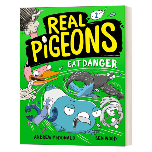 真正的鸽子系列2 英文原版Real Pigeons at Danger吃危险的食物 儿童侦探推理漫画图画小说 Andrew Mcdonald英文版 进口英语原版书