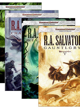 英文原版小说 Legend of Drizzt Neverwinter Saga Book 龙与地下城 无冬城系列4册 无冬森林 最后心结 英文版 进口英语原版书籍