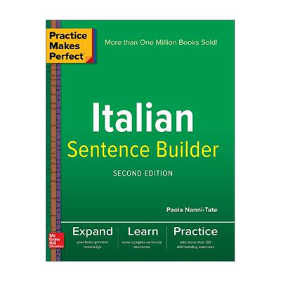 原版 Practice Makes Perfect Italian Sentence Builder 孰能生巧 意大利语造句 第2版 进口原版书籍