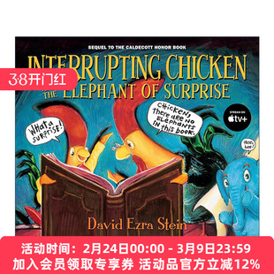 英文原版 Interrupting Chicken and the Elephant of Surprise 爱打岔的小鸡和没想到的大象 儿童精装绘本 凯迪克奖得主 英文版
