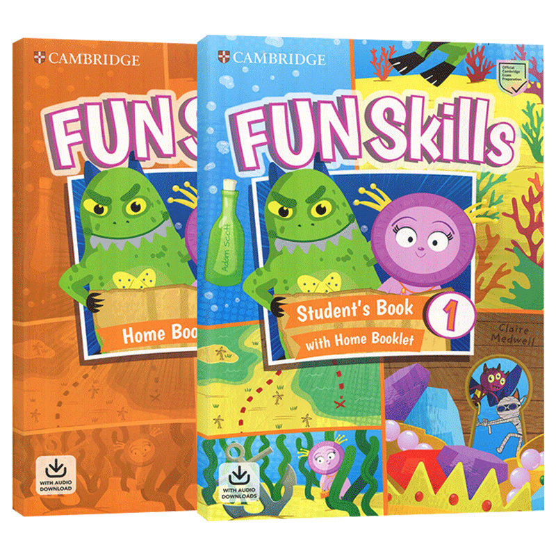 新版剑桥少儿英语YLE考试一级官方备考书 英文原版 Fun Skills Level 1 for Pre A1 Starters 学生用书+练习册 英文版进口英语书籍
