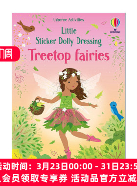 英文原版 Little Sticker Dolly Dressing Treetop Fairies 多莉贴纸 树梢仙子 英文版 进口英语原版书籍