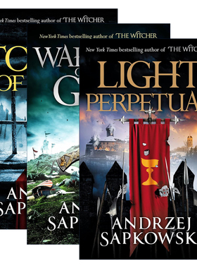 英文原版小说 The Hussite Trilogy系列3册 愚人塔 神的战士 永恒之光 猎魔人作者 英文版 进口英语原版书籍