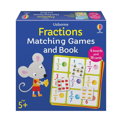 英文原版 Fractions Matching Games and Book 尤斯伯恩 除法游戏套盒 儿童益智游戏 英文版 进口英语原版书籍