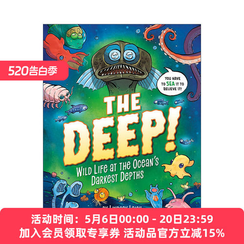 英文原版 The Deep 海洋黑暗深处的野生动物 儿童自然科普百科漫画 精装 Lindsey Leigh 英文版 进口英语原版书籍