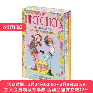 漂亮的南希4册 英文原版 Fancy Nancy Clancy's Astounding Chapter Book Quartet 初级章节桥梁书 英文版 进口英语原版书籍