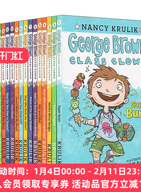 英文原版 George Brown, Class Clown 乔治布朗系列17册 校园搞笑王 儿童章节书桥梁书 插画Aaron Blecha 英文版 进口英语原版书籍