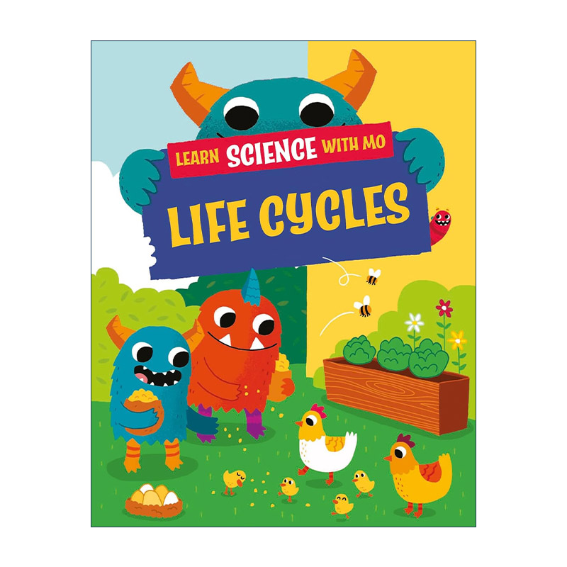 英文原版 Learn Science with Mo Life Cycles 与毛毛怪小莫一起学科学 生命周期 儿童科普百科精装绘本 英文版 进口英语原版书籍