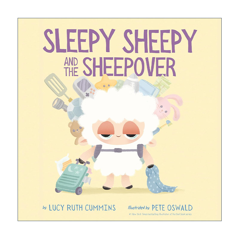英文原版 Sleepy Sheepy and the Sheepover 瞌睡小羊与羊圈 儿童精装绘本 好饿好饿的大狮子作者Lucy Ruth Cummins 英文版