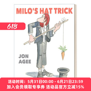 米罗的帽子戏法 英文原版 Milo's Hat Trick 5--8岁儿童奇幻动物幽默故事精装绘本 Jon Agee 英文版 进口英语原版书籍
