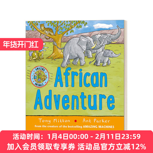 英文原版绘本 African Adventure 神奇的动物 非洲冒险 英文版 进口英语原版书籍
