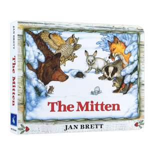 The 英文版 Brett 英文原版 绘本 名家绘本 汪培珽书单 Mitten 亲子睡前英语读物 小手套 儿童低幼认知启蒙纸板书 学前教育故事 Jan