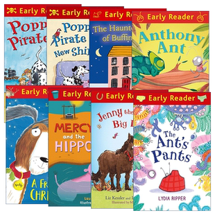 英文原版 Early Reader 动物绘本8册 蚂蚁的裤子 小马珍妮 安东尼拯救世界 海盗狗波比 圣诞节朋友 梅西与河马 英文版 进口原版书