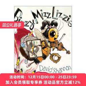 英文原版 Bizzy Mizz Lizzie 小学霸的一天 精装图画书 大卫香农 英文版 进口英语原版书籍