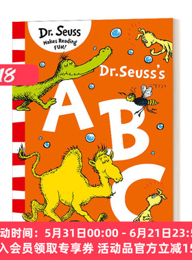 英文原版 DR.SEUSS Dr. Seuss's ABC 苏斯博士的ABC 蓝色系列绘本 英文版 进口英语原版书籍