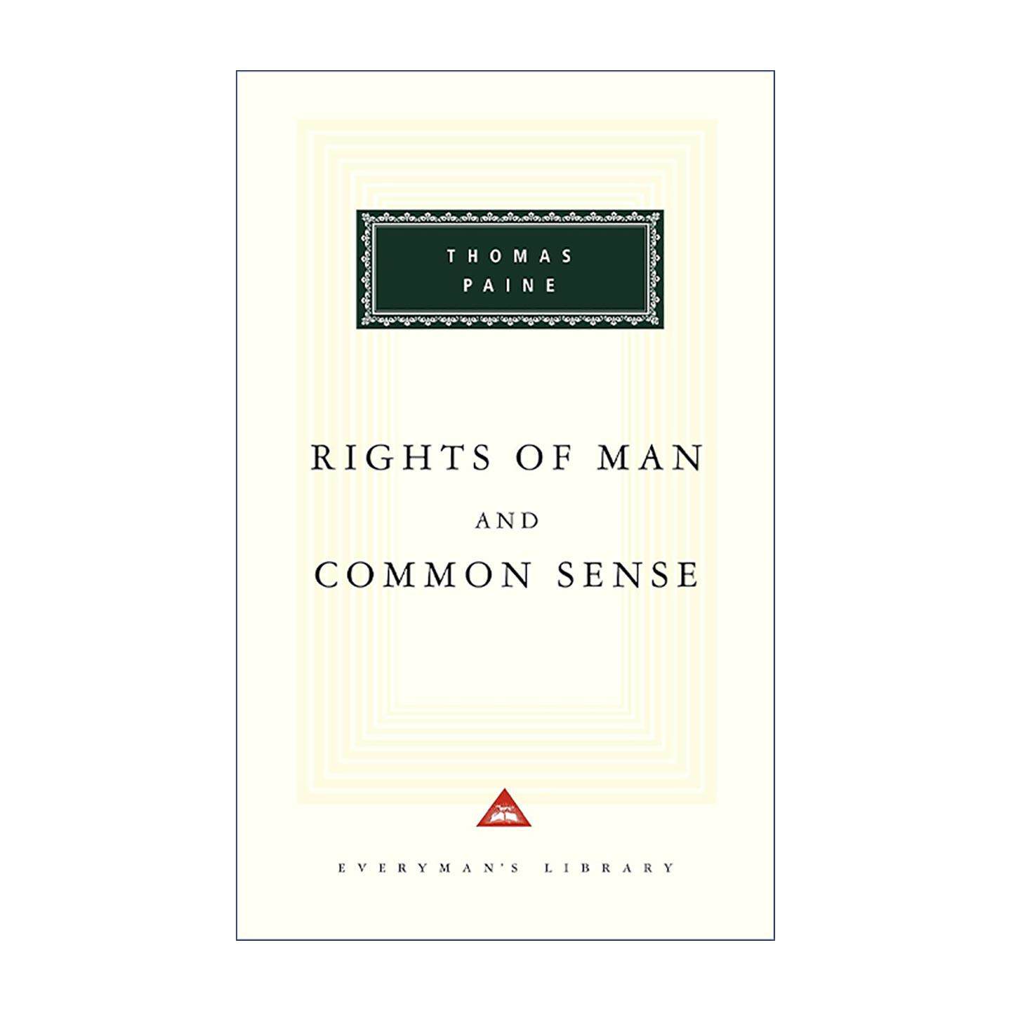 英文原版 The Rights Of Man And Common Sense 托马斯·潘恩政治著作合集 人的权利 常识 Everyman精装收藏版 进口英语原版书籍